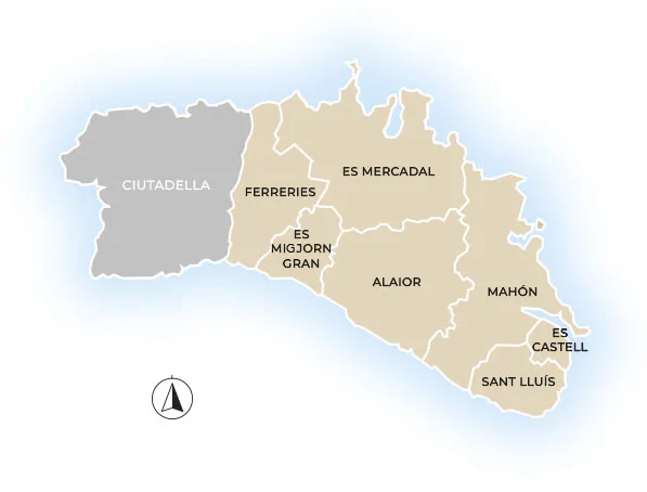 Mapa Menorca